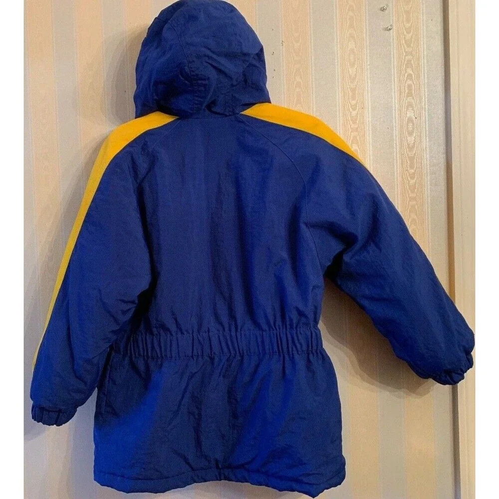 Parka Ski Jacket Boys Blue & Yellow THICK Size Medium Fila EXCELLENT Pre-Owned